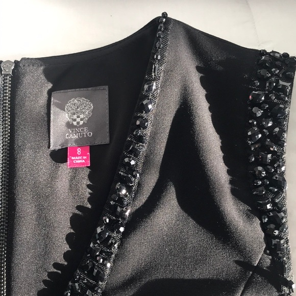 VINCE CAMUTO | 8 | Beaded V Neck | Dress - Picture 5 of 8